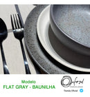 Juego Vajilla Platos Tazas Flat Gray Y Baunilha Oxford X20